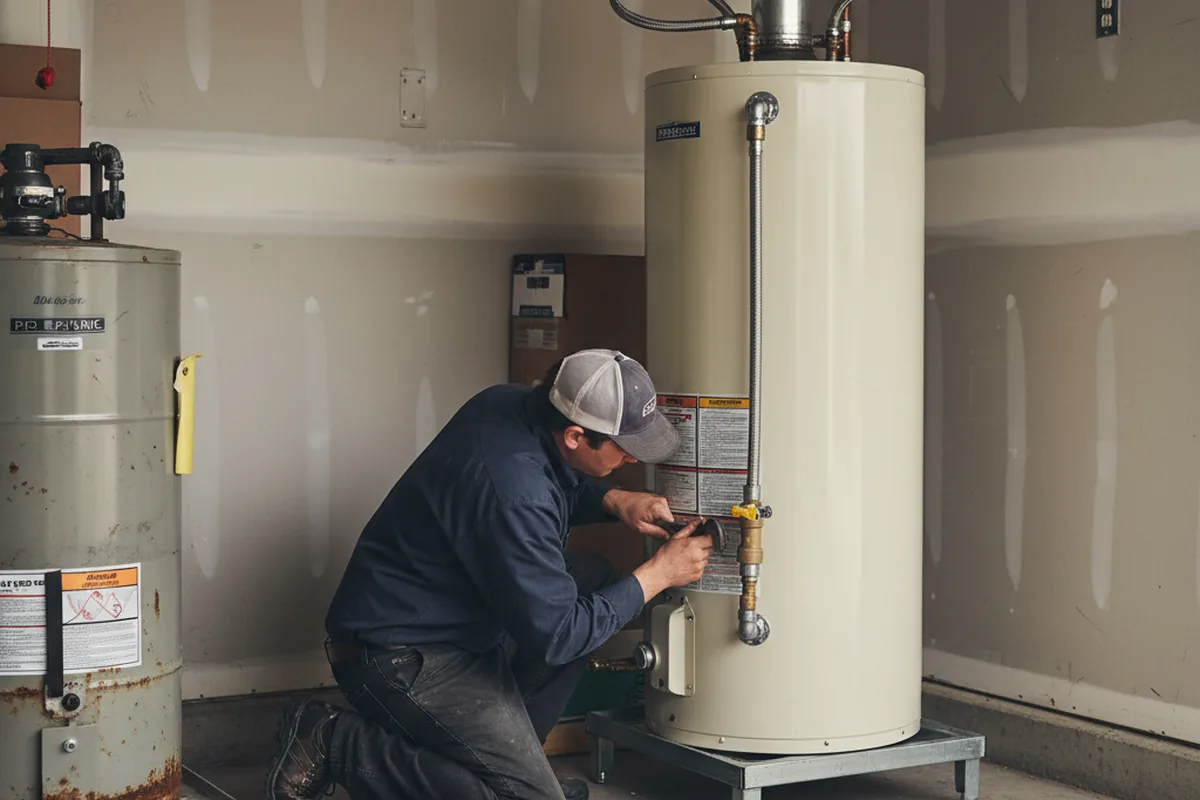 Water heater and shutoff valve replacement in Blanchard